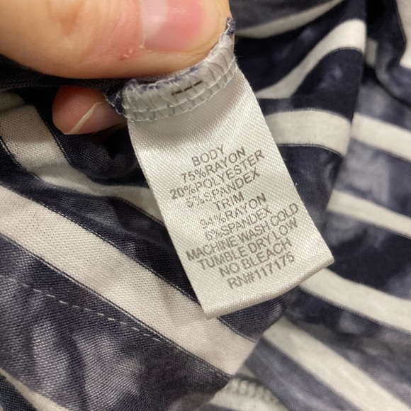 Blue Curl Beachwear Navy Blue Striped Swim Coverup Hooded with 3/4 Sleeves - Picture 9 of 11